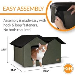 K&H Pet Products Outdoor Heated Kitty House Extra-Wide Cat Shelter 11 K&H Pet Products Outdoor Heated Kitty House Extra-Wide Cat Shelter -Cat Supplies 100535 PT1. AC SS1800 V1624629039
