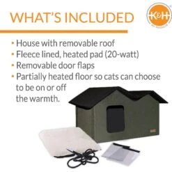 K&H Pet Products Outdoor Heated Kitty House Extra-Wide Cat Shelter 12 K&H Pet Products Outdoor Heated Kitty House Extra-Wide Cat Shelter -Cat Supplies 100535 PT2. AC SS1800 V1624629460