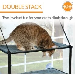 K&H Pet Products EZ Mount Double Stack Kitty Sill Cat Window Perch -Cat Supplies 100553 PT2. AC SS1800 V1630738292