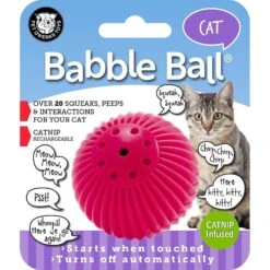 Pet Qwerks Babble Ball Kitten Toy With Catnip -Cat Supplies 102237 PT5. AC SS1800 V1589901135