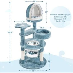 Yaheetech Ocean-Themed Multi-Level 45.5-in Cat Tree -Cat Supplies 1033006 PT2. AC SS1800 V1702674045