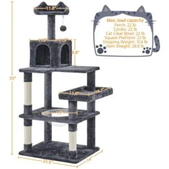 Yaheetech Multi-Level 55-in Cat Tree & Condo -Cat Supplies 1033022 PT2. AC SS1800 V1702673564