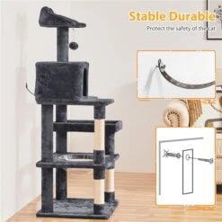 Yaheetech Multi-Level 55-in Cat Tree & Condo -Cat Supplies 1033022 PT6. AC SS1800 V1702673564