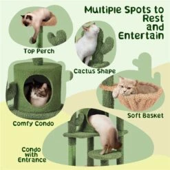 Yaheetech Cactus 53-in Sisal Cat Tree -Cat Supplies 1033038 PT3. AC SS1800 V1702673563