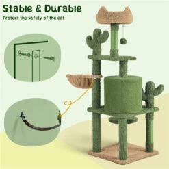 Yaheetech Cactus 53-in Sisal Cat Tree -Cat Supplies 1033038 PT5. AC SS1800 V1702673563