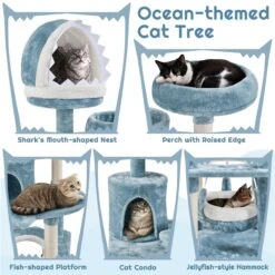 Yaheetech Ocean-Themed 61-in Cat Tree -Cat Supplies 1033054 PT3. AC SS1800 V1702673510