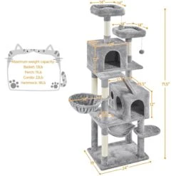 Yaheetech Multi-Level 71.5-in Cat Tree 10 Yaheetech Multi-Level 71.5-in Cat Tree -Cat Supplies 1033086 PT2. AC SS1800 V1702673566