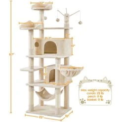 Yaheetech Multi-Level 67-in Cat Tree 11 Yaheetech Multi-Level 67-in Cat Tree -Cat Supplies 1033102 PT2. AC SS1800 V1702673622
