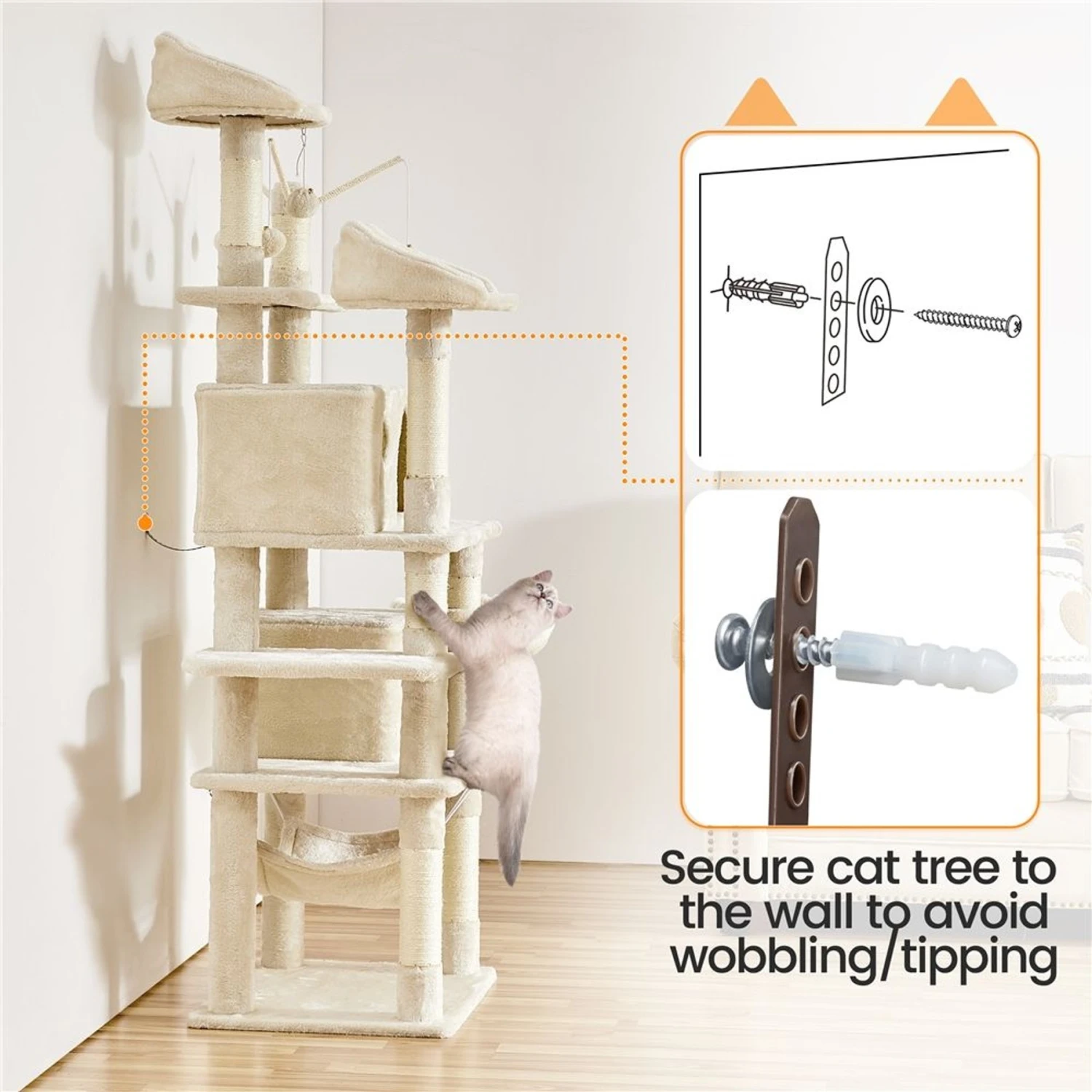Yaheetech Multi-Level 67-in Cat Tree 9 Yaheetech Multi-Level 67-in Cat Tree - Image 7