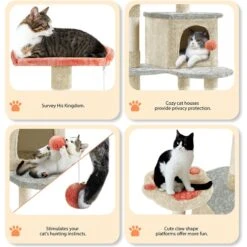 Yaheetech Paw-Shaped Play 65-in Cat Tower -Cat Supplies 1033150 PT3. AC SS1800 V1702673563