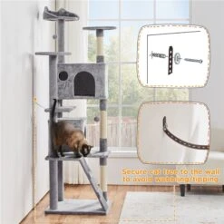 Yaheetech 80-in Cat Tree & Condo -Cat Supplies 1033190 PT6. AC SS1800 V1702674049