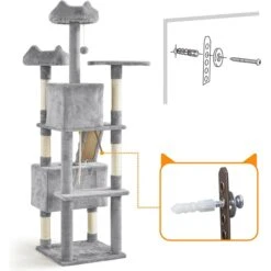 Yaheetech 72-in Plush Cat Tree & Condo -Cat Supplies 1033214 PT6. AC SS1800 V1702673984