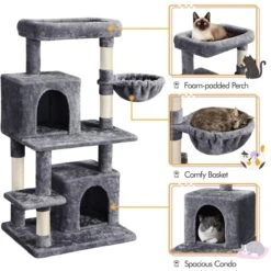 Yaheetech 46.5-in Plush Cat Tree & Condo 12 Yaheetech 46.5-in Plush Cat Tree & Condo -Cat Supplies 1036310 PT3. AC SS1800 V1703798769