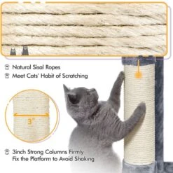 Yaheetech 46.5-in Plush Cat Tree & Condo 14 Yaheetech 46.5-in Plush Cat Tree & Condo -Cat Supplies 1036310 PT5. AC SS1800 V1703798769