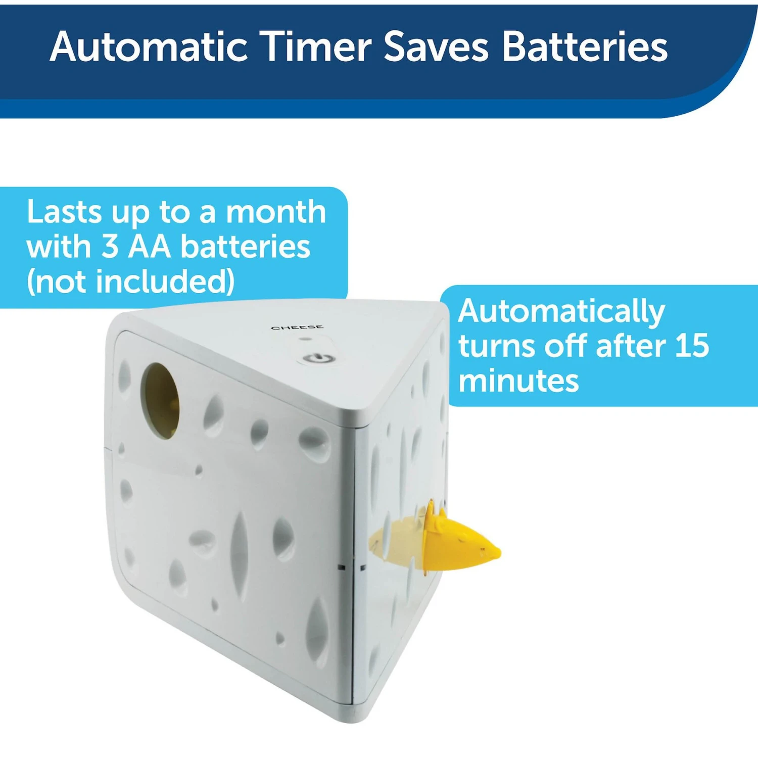 PetSafe Cheese Motion Cat Toy 10 PetSafe Cheese Motion Cat Toy - Image 8