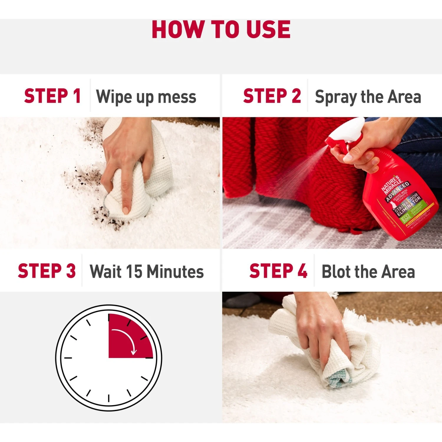 Nature's Miracle Advanced Cat Enzymatic Stain Remover & Odor Eliminator Spray, Sunny Lemon, 32-oz Bottle 5 Nature's Miracle Advanced Cat Enzymatic Stain Remover & Odor Eliminator Spray, Sunny Lemon, 32-oz Bottle - Image 3