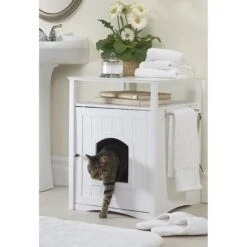 Merry Products Washroom Night Stand Multifunctional Litter Pan Cover