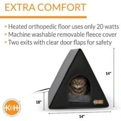 K&H Pet Products Heated A-Frame Cat House 11 K&H Pet Products Heated A-Frame Cat House -Cat Supplies 121267 PT1. AC SS1800 V1627351308