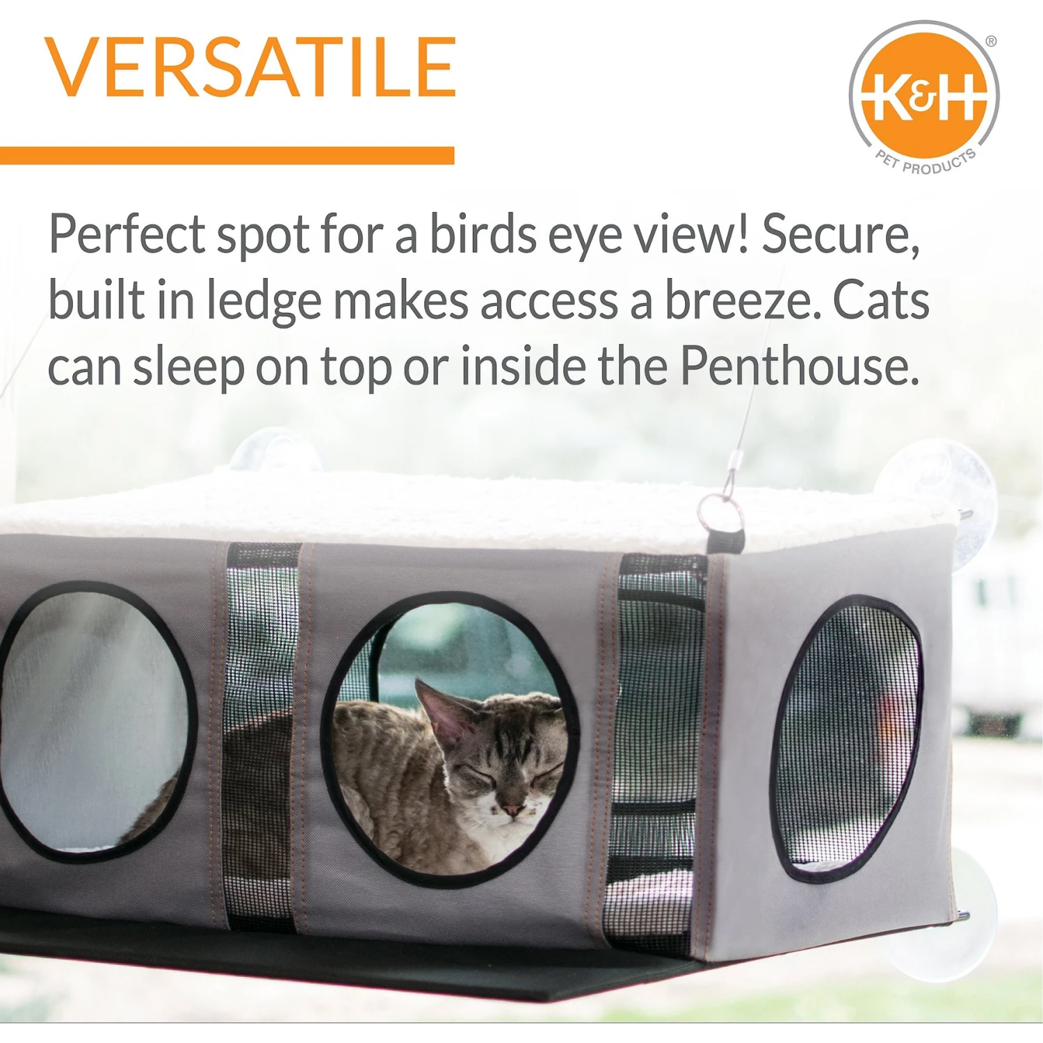 K&H Pet Products EZ Mount Penthouse Cat Window Perch 4 K&H Pet Products EZ Mount Penthouse Cat Window Perch - Image 2