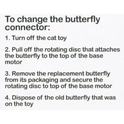 Pet Zone Fly By Replacement Butterfly Cat Toy -Cat Supplies 122852 PT4. AC SS1800 V1545248538