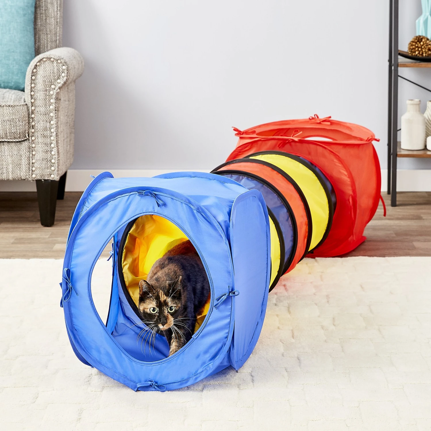 HDP Pop Open Collapsible Cat Tube & Tunnel Set 4 HDP Pop Open Collapsible Cat Tube & Tunnel Set - Image 2
