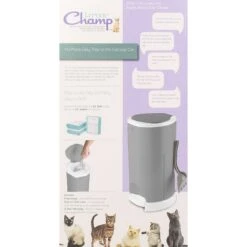 Litter Champ Premium Odor-Free Cat Litter Waste Disposal System, Grey 13 Litter Champ Premium Odor-Free Cat Litter Waste Disposal System, Grey -Cat Supplies 127916 PT2. AC SS1800 V1522101794