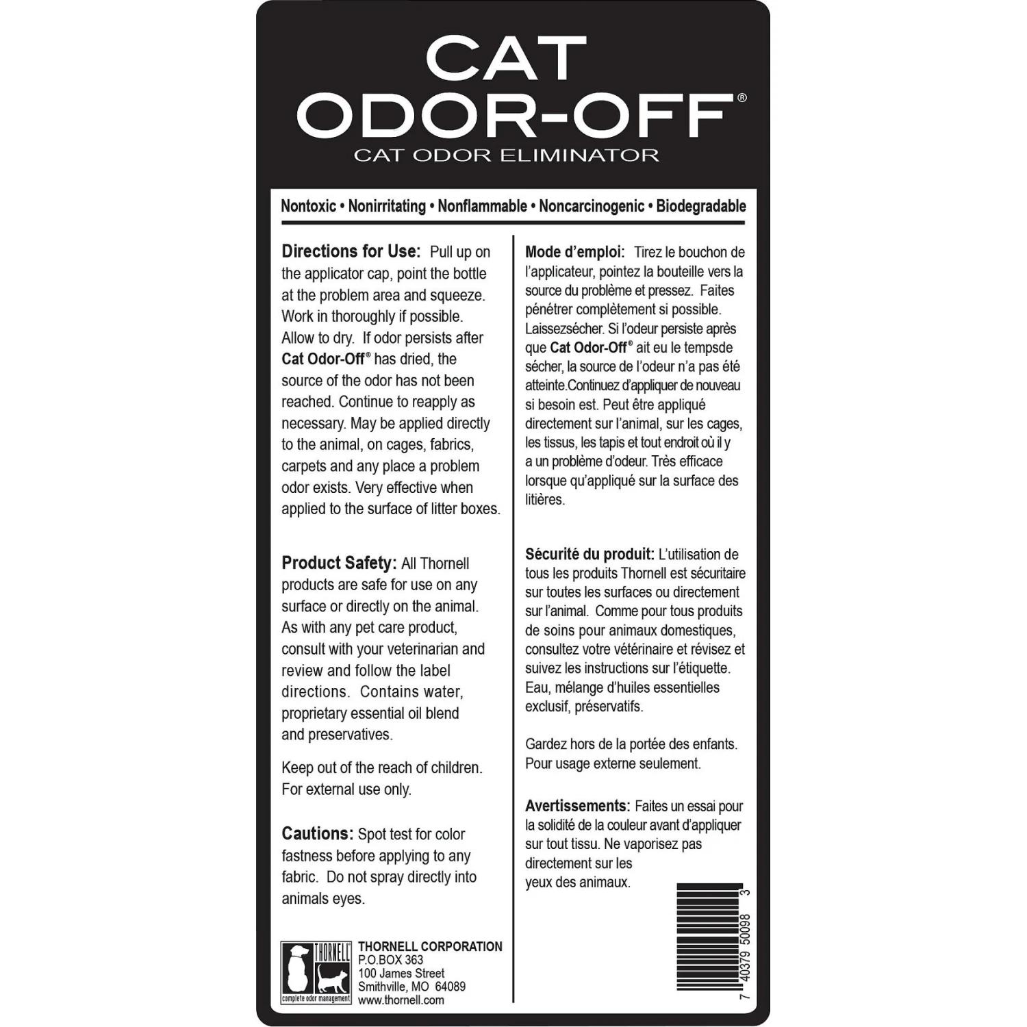 Thornell Cat Odor-Off Soaker Spray 4 Thornell Cat Odor-Off Soaker Spray - Image 2