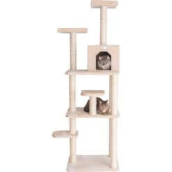 GleePet 74-in Faux Fur Cat Tree & Condo