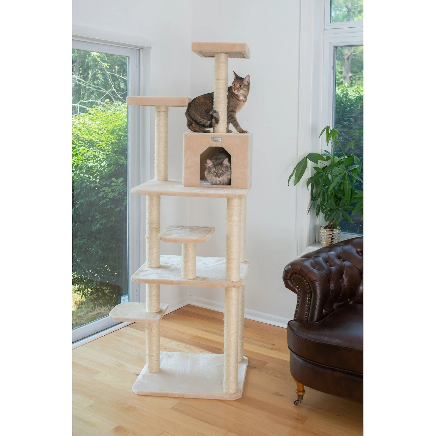 GleePet 74-in Faux Fur Cat Tree & Condo 7 GleePet 74-in Faux Fur Cat Tree & Condo - Image 5