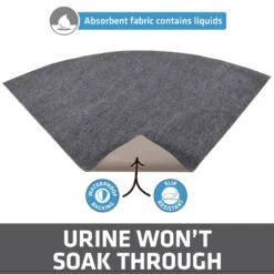 Drymate Corner Ridged Cat Litter Trapping Mat, Grey, 29.5-in X 29.5-in -Cat Supplies 134952 PT2. AC SS1800 V1689627104