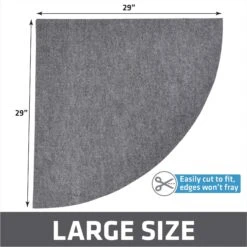 Drymate Corner Ridged Cat Litter Trapping Mat, Grey, 29.5-in X 29.5-in -Cat Supplies 134952 PT4. AC SS1800 V1689627204