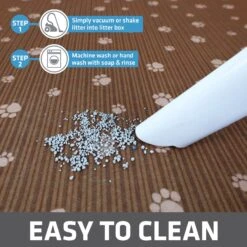 Drymate Protective & Decorative Cat Litter Mat, Brown Stripe, Large, 20-in X 28-in -Cat Supplies 134957 PT3. AC SS1800 V1692976556
