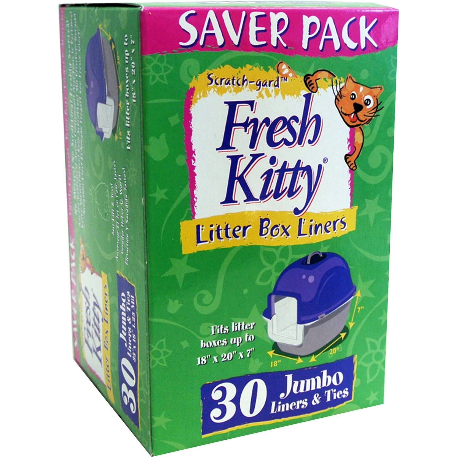 Fresh Kitty Jumbo Litter Box Liners & Ties 3 Fresh Kitty Jumbo Litter Box Liners & Ties