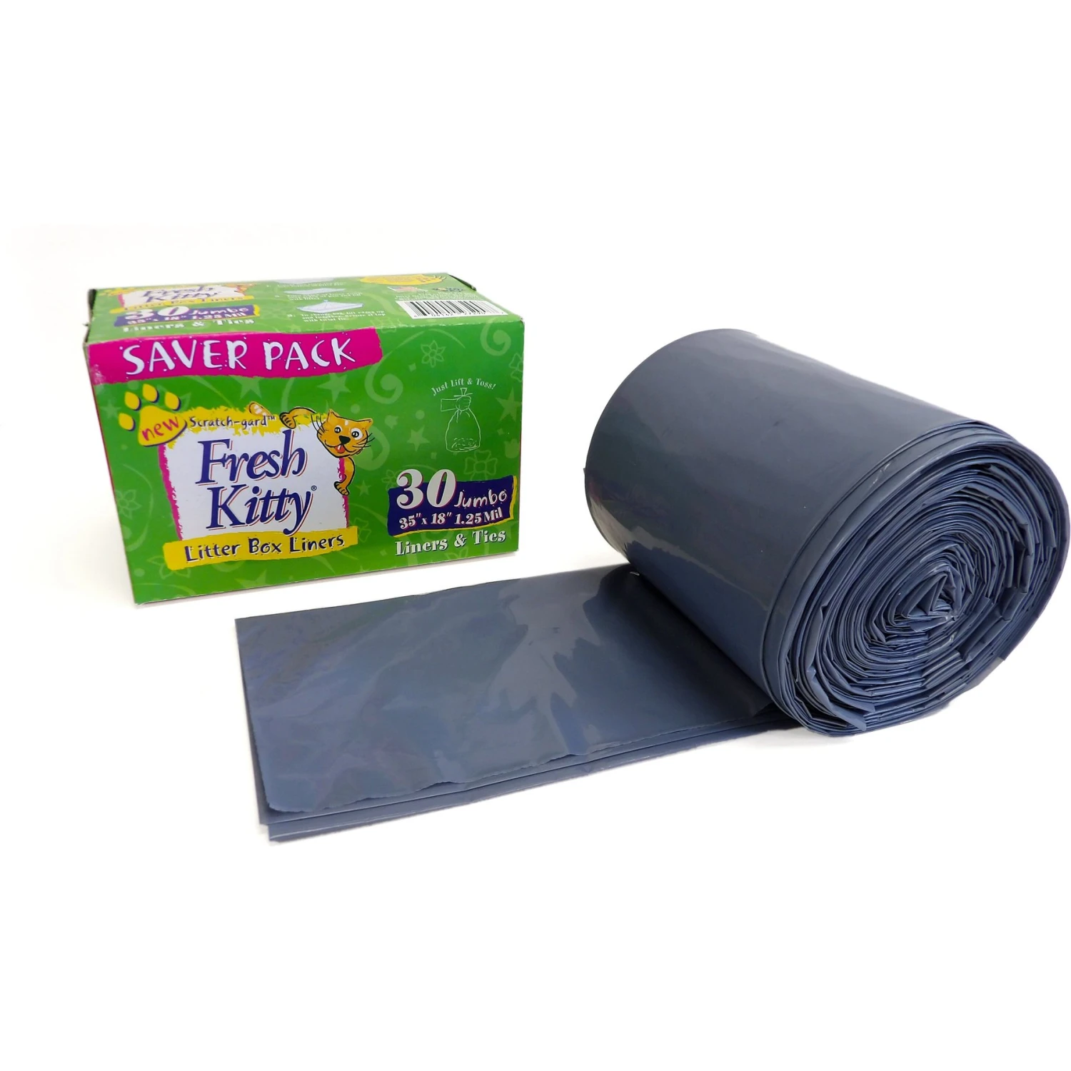 Fresh Kitty Jumbo Litter Box Liners & Ties 4 Fresh Kitty Jumbo Litter Box Liners & Ties - Image 2