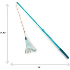 SmartyKat Frisky Flyer Feather Wand Cat Toy 12 SmartyKat Frisky Flyer Feather Wand Cat Toy -Cat Supplies 137512 PT1. AC SS1800 V1599755157