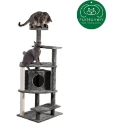 Tiger Tough Platform House Playground 59.8-in Faux Fur Cat Tree & Condo -Cat Supplies 140766 PT3. AC SS1800 V1618279936