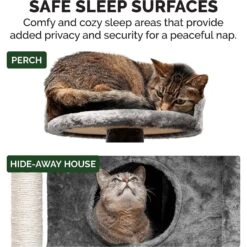 Tiger Tough Platform House Playground 59.8-in Faux Fur Cat Tree & Condo -Cat Supplies 140766 PT6. AC SS1800 V1618280523