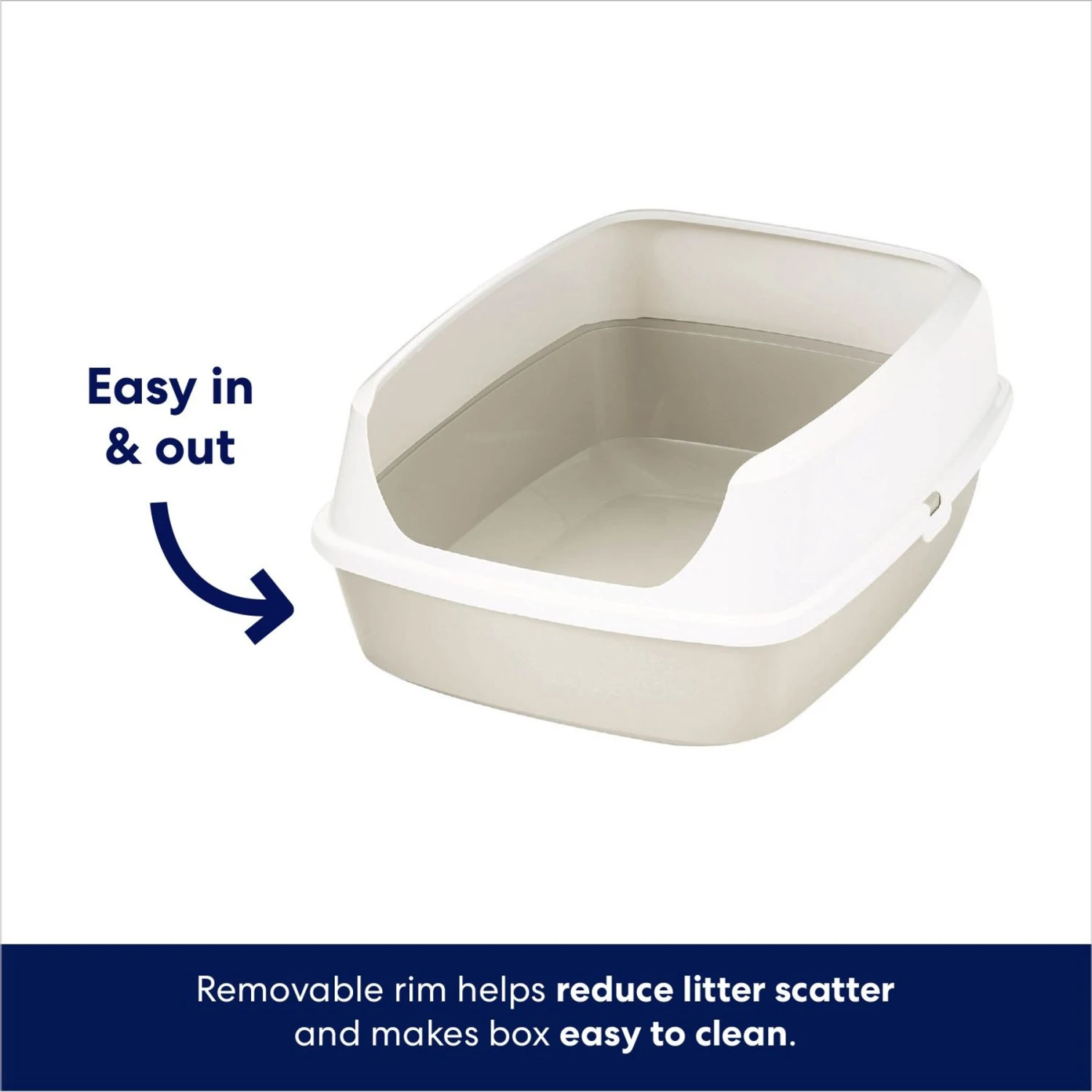 Frisco Open Top Cat Litter Box With Rim, Large 5 Frisco Open Top Cat Litter Box With Rim, Large - Image 3