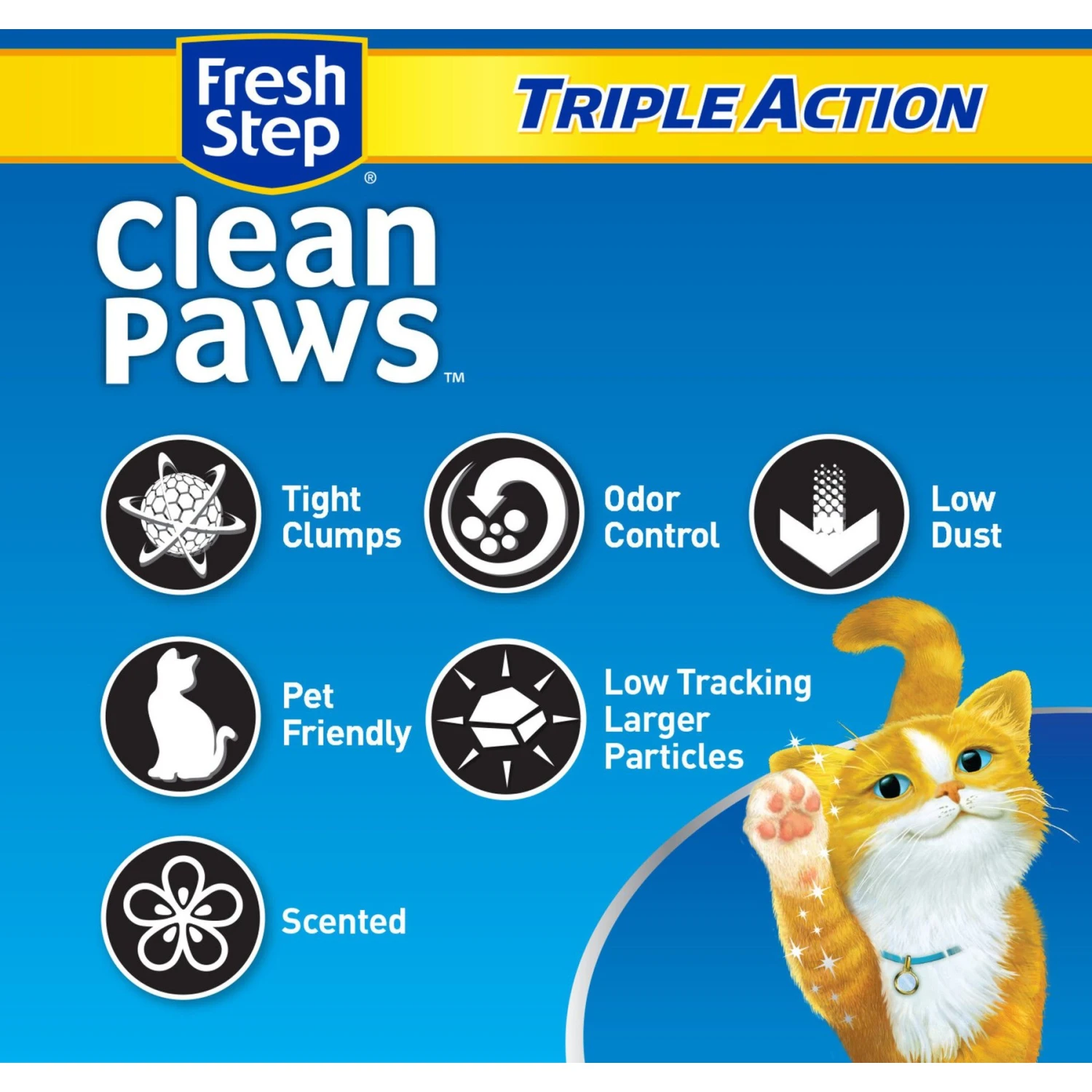 Fresh Step Clean Paws Scented Clumping Clay Cat Litter 4 Fresh Step Clean Paws Scented Clumping Clay Cat Litter - Image 2
