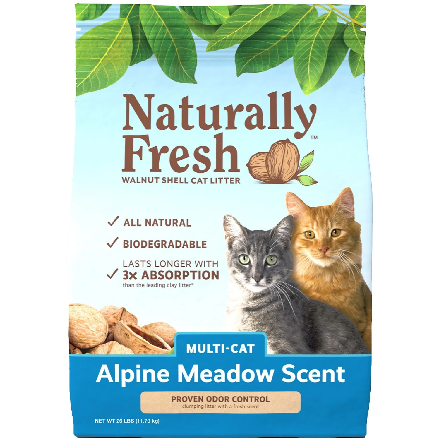 Naturally Fresh Alpine Meadow Scented Clumping Walnut Cat Litter 3 Naturally Fresh Alpine Meadow Scented Clumping Walnut Cat Litter