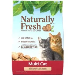 Naturally Fresh Multi-Cat Unscented Clumping Walnut Cat Litter