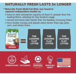 Naturally Fresh Multi-Cat Unscented Clumping Walnut Cat Litter -Cat Supplies 144725 PT7. AC SS1800 V1595963021