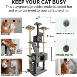 Tiger Tough Double Decker Playground 69.3-in Faux Fur Cat Tree & Condo 13 Tiger Tough Double Decker Playground 69.3-in Faux Fur Cat Tree & Condo -Cat Supplies 152645 PT4. AC SS1800 V1618276617