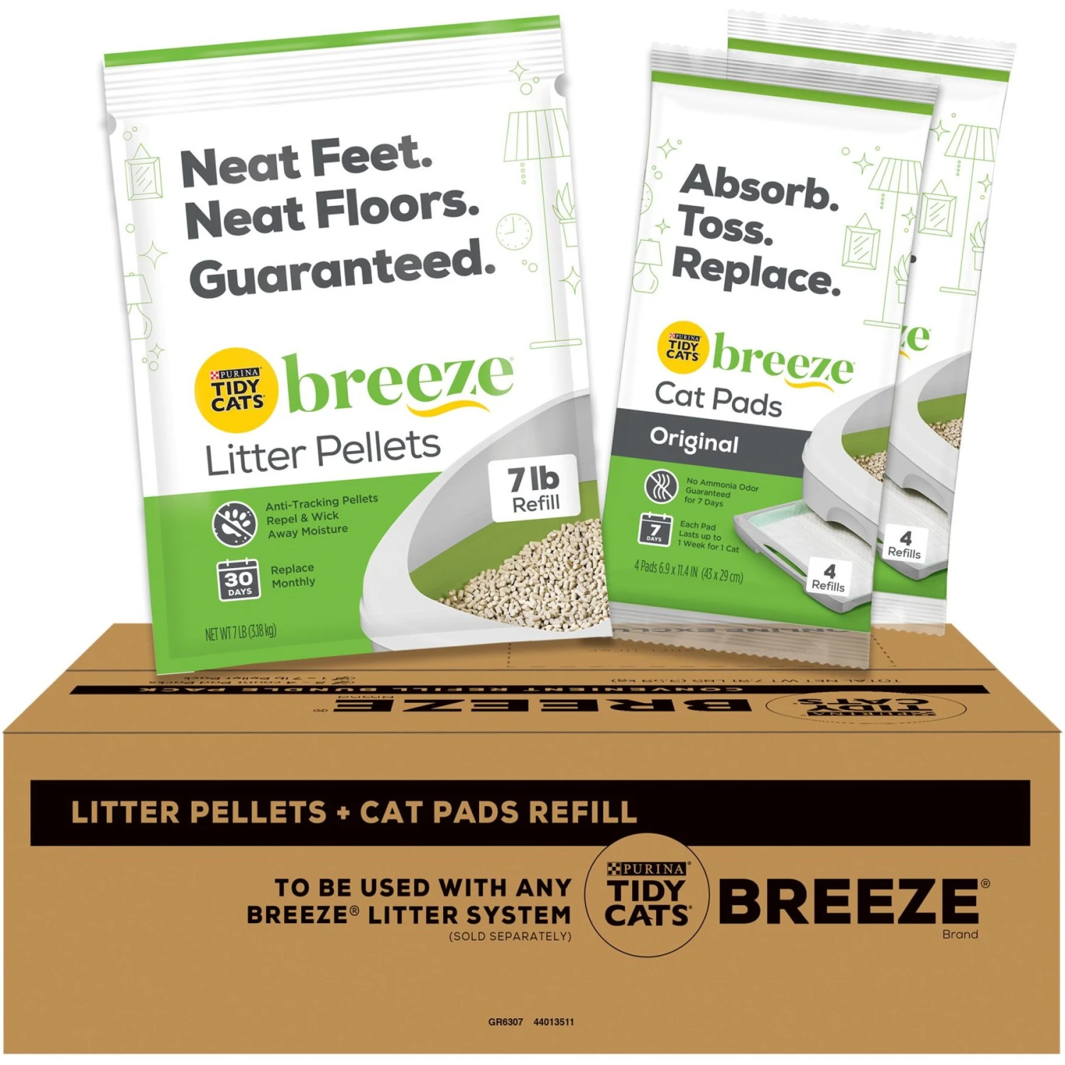 Tidy Cats Breeze Cat Pads & Litter Pellets Bundle Pack 3 Tidy Cats Breeze Cat Pads & Litter Pellets Bundle Pack
