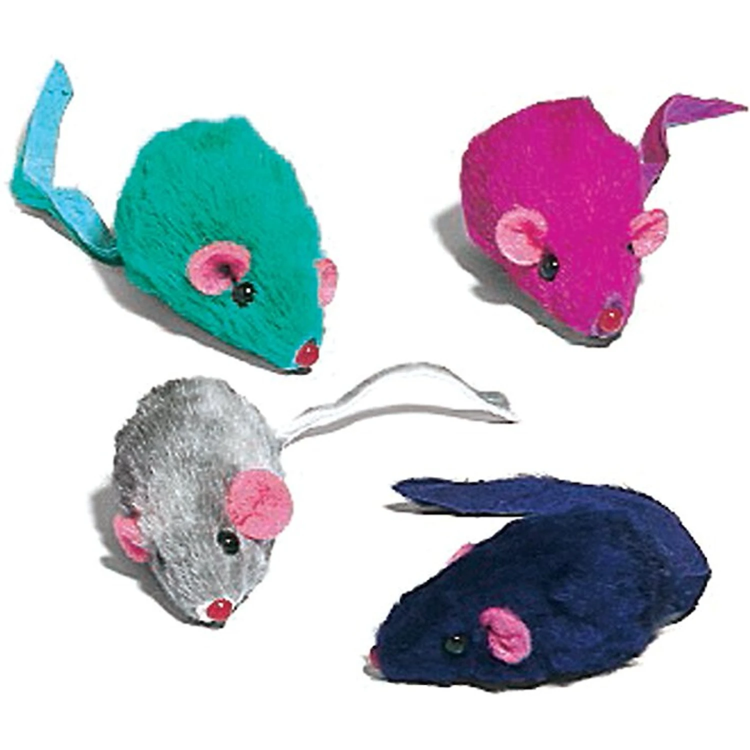 Ethical Pet Spot Rainbow Plush Rattling Mice Cat Toy With Catnip, Color Varies, 12-pack 3 Ethical Pet Spot Rainbow Plush Rattling Mice Cat Toy With Catnip, Color Varies, 12-pack