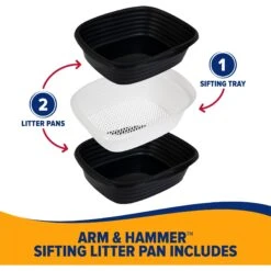 Arm & Hammer Sifting Cat Litter Pan 13 Arm & Hammer Sifting Cat Litter Pan -Cat Supplies 156367 PT4. AC SS1800 V1659634822