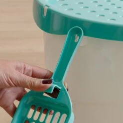 IRIS USA Large Round Top Entry Cat Litter Box & Scoop -Cat Supplies 156874 PT6. AC SS1800 V1680809024