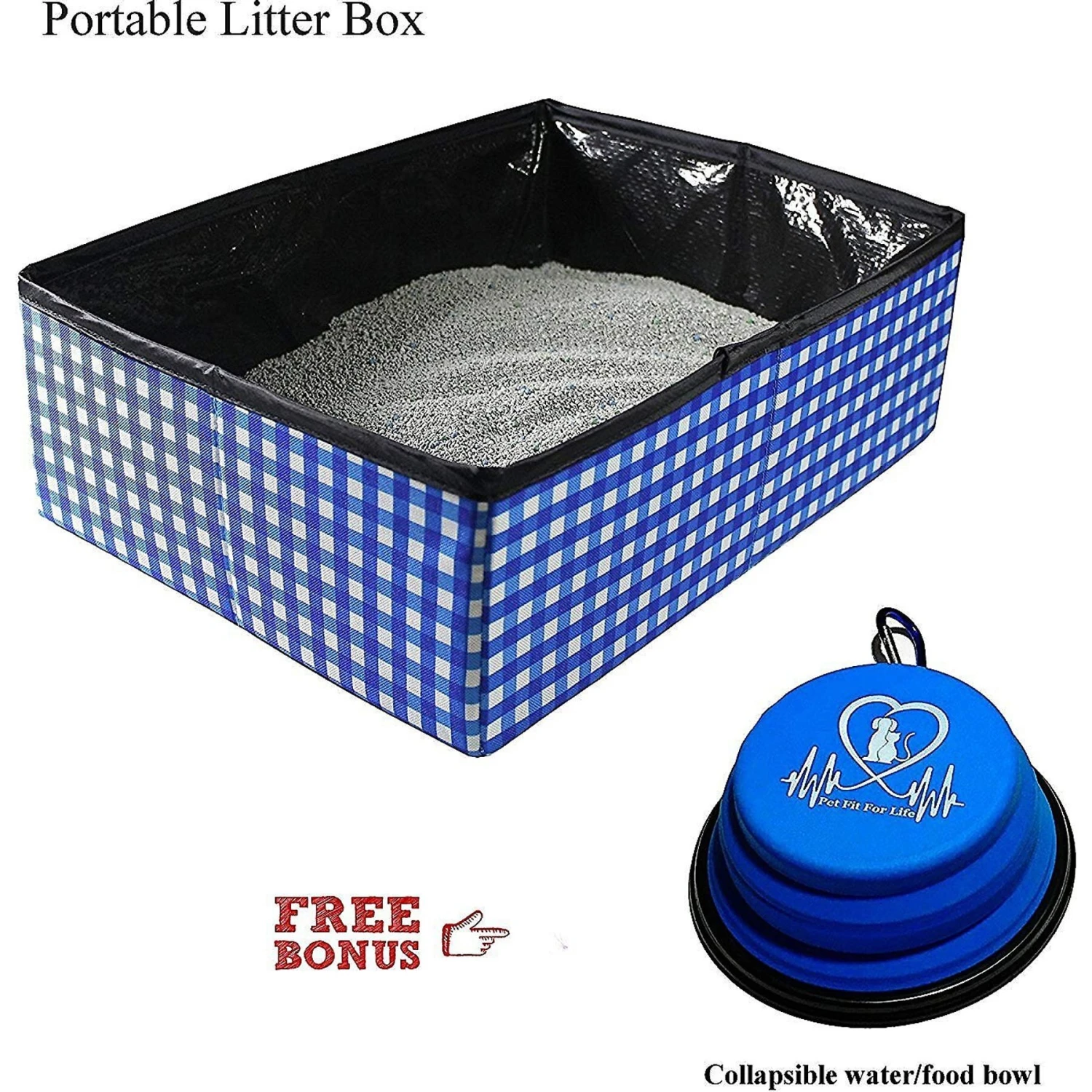 Pet Fit For Life Collapsible Portable Litter Box With Collapsible Bowl 4 Pet Fit For Life Collapsible Portable Litter Box With Collapsible Bowl - Image 2