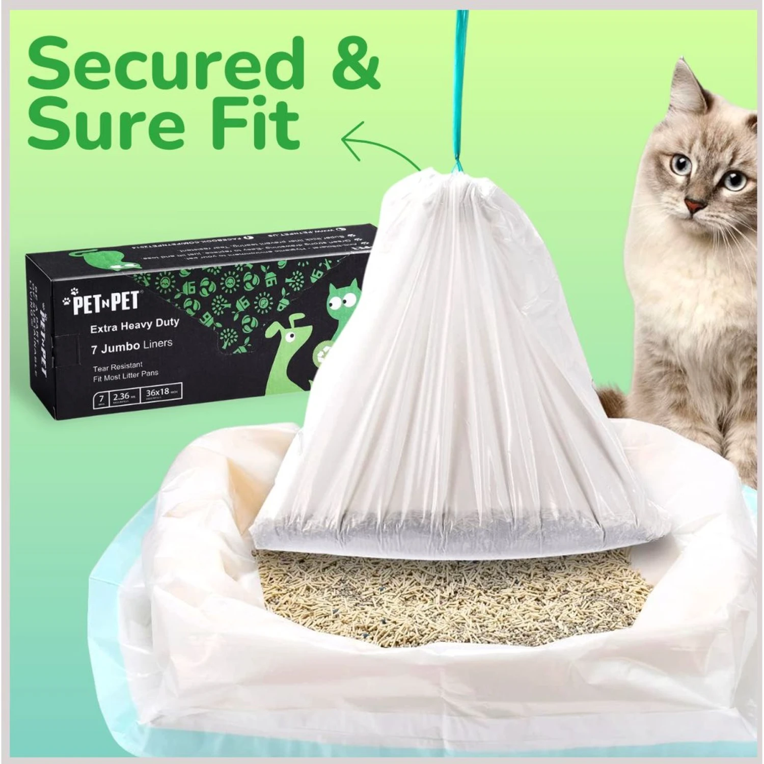 PET N PET Litter Box Liner, Jumbo 5 PET N PET Litter Box Liner, Jumbo - Image 3