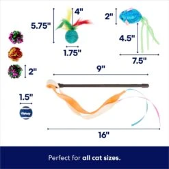 Frisco Plush, Teaser, Ball & Tunnel Variety Pack Cat Toy With Catnip 10 Frisco Plush, Teaser, Ball & Tunnel Variety Pack Cat Toy With Catnip -Cat Supplies 169688 PT2. AC SS1800 V1692190912